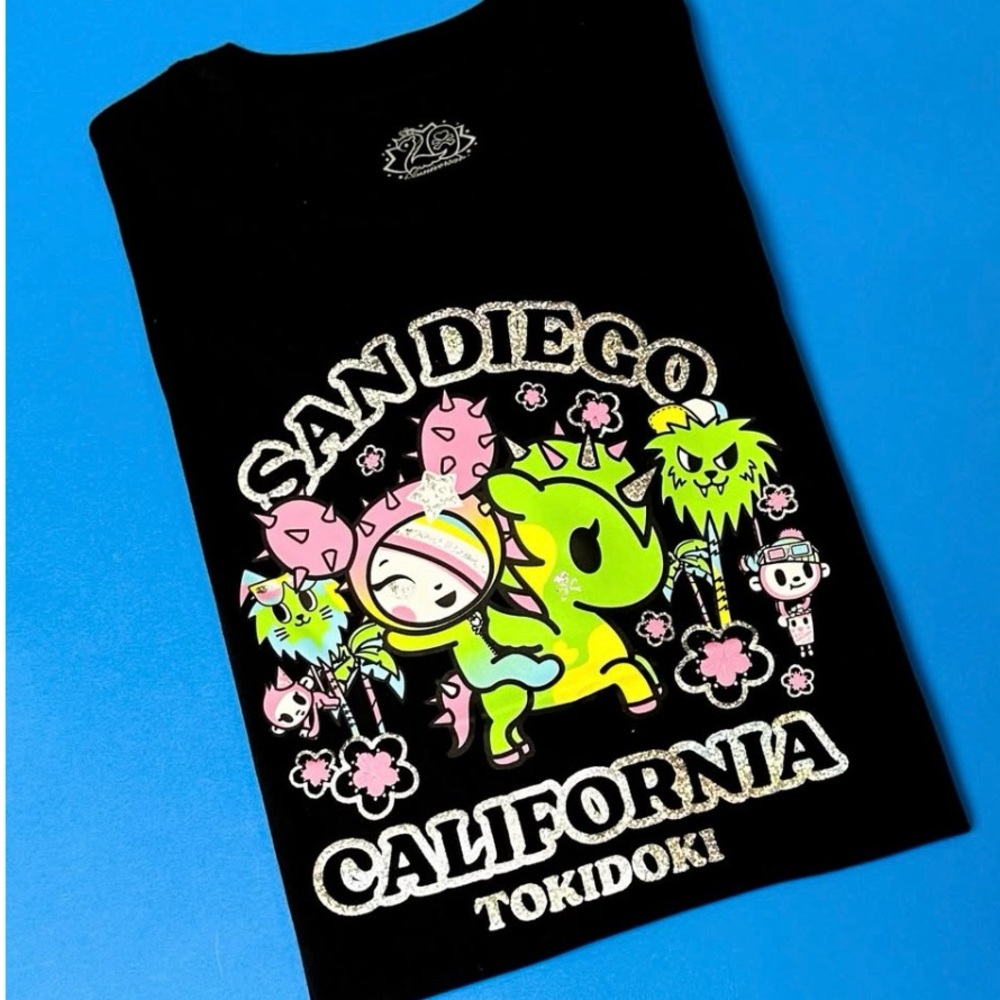 Tokidoki Exclusive San Diego CA SDCC 2025 Tee 20th Anniversary Unisex XXL Plus